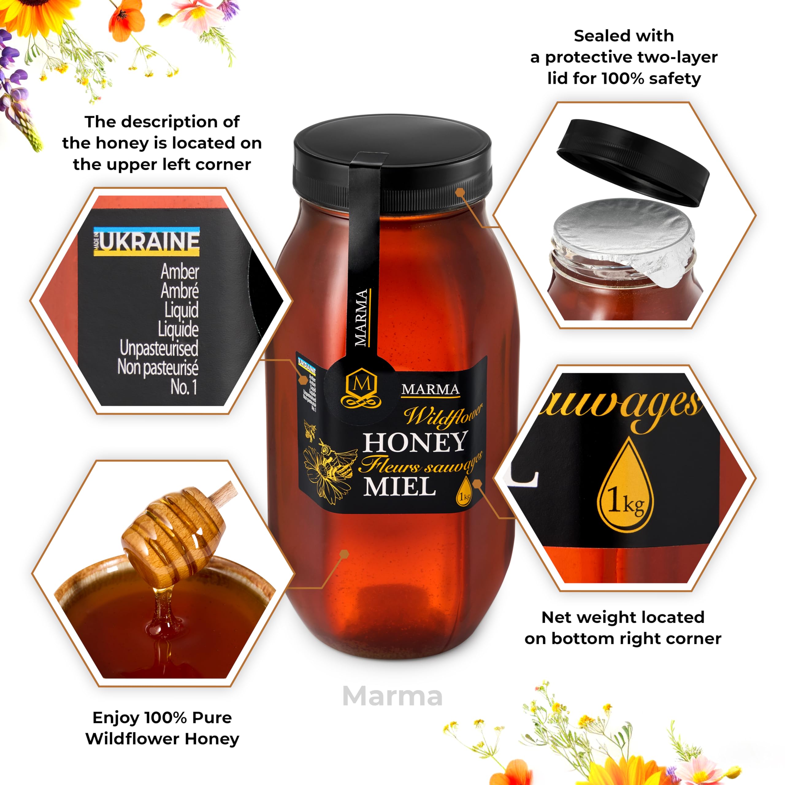 HONIGMA Marma Wildflower Honey on toast or in tea enhances everyday rituals