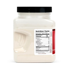 Hoosier Hill Farm agar agar powder with kitchen scoop demonstrates quick gel formation