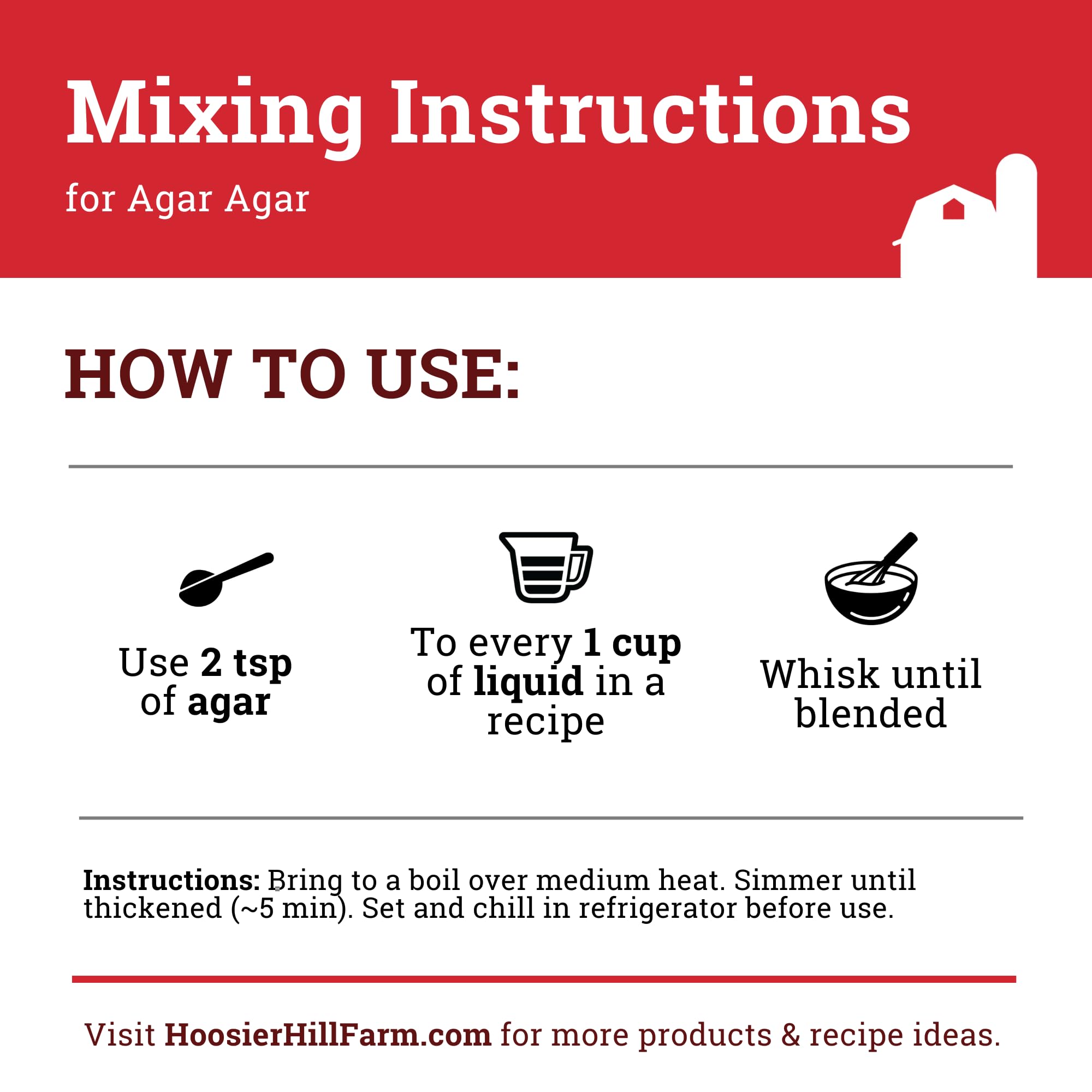Hoosier Hill Farm agar agar powder used for vegan dessert topping