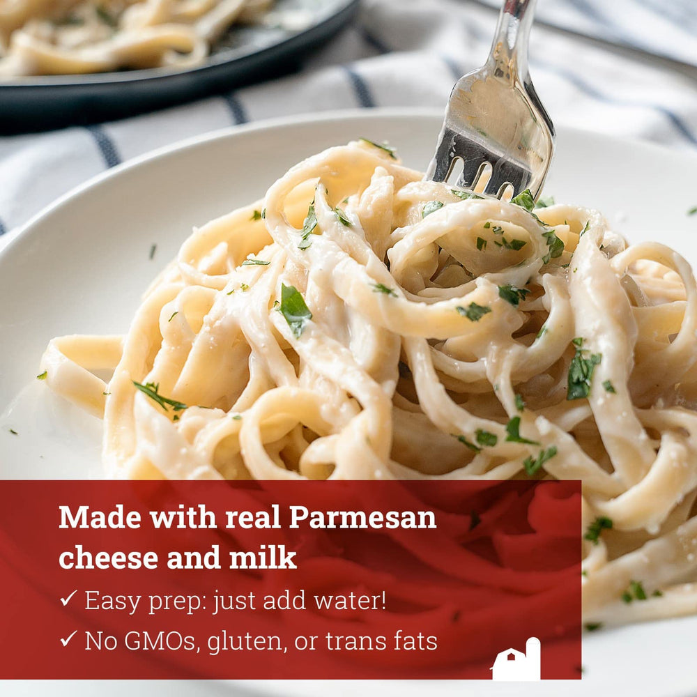 Dip-ready Alfredo with Hoosier Hill Farm mix ideal for wings or garlic bread.