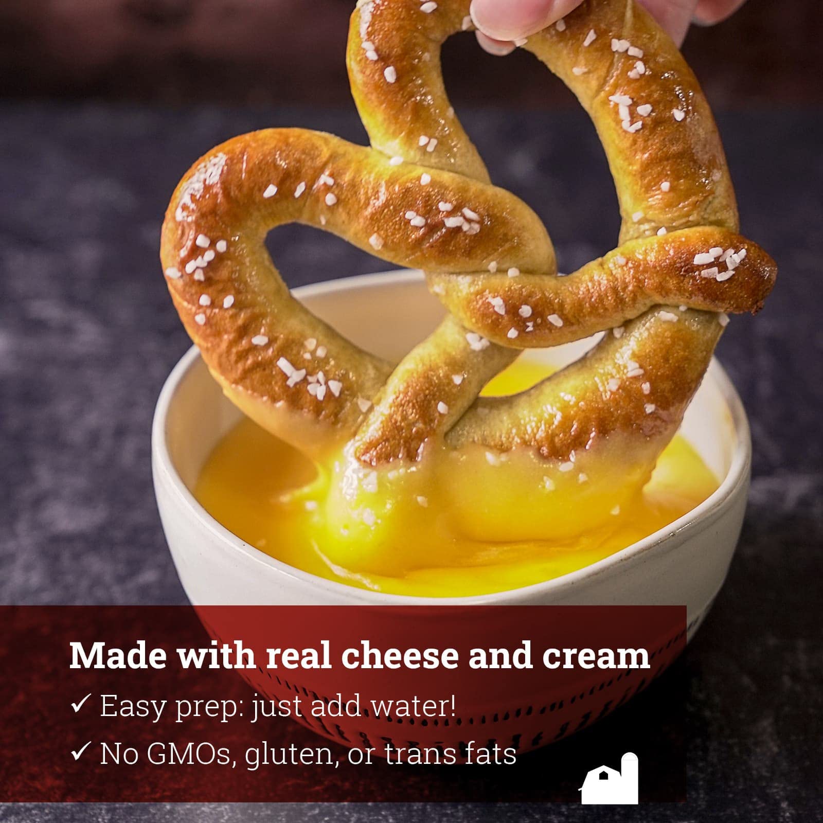 Hoosier Hill Farm Beer Cheese Sauce Mix poured over pasta for a creamy twist.