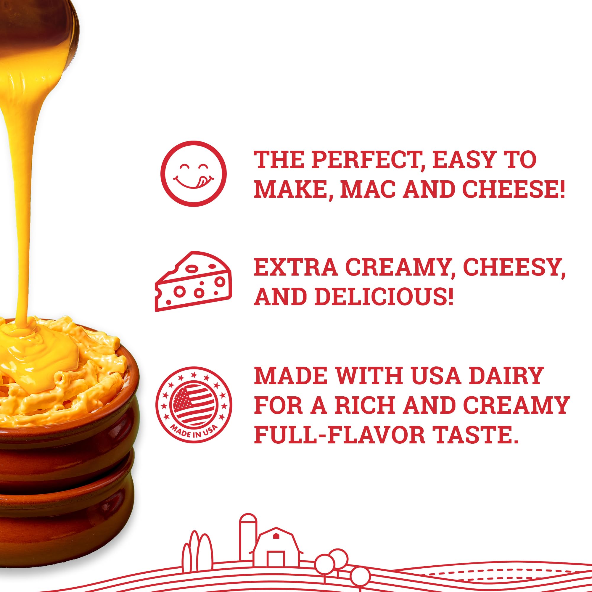 Ingredients label emphasizes dairy ingredients in Hoosier Hill Farm Big Daddy Mac Mix.