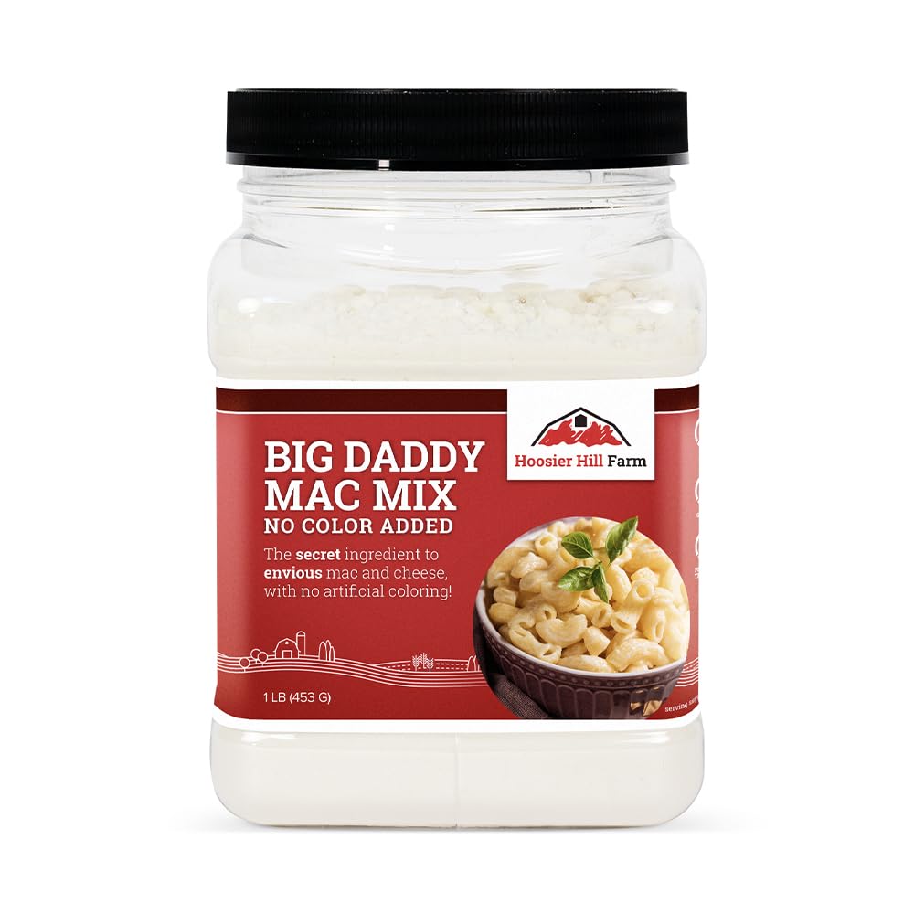 Hoosier Hill Farm Big Daddy Mac Mix 1 lb pack with creamy cheddar flavor for quick dinners