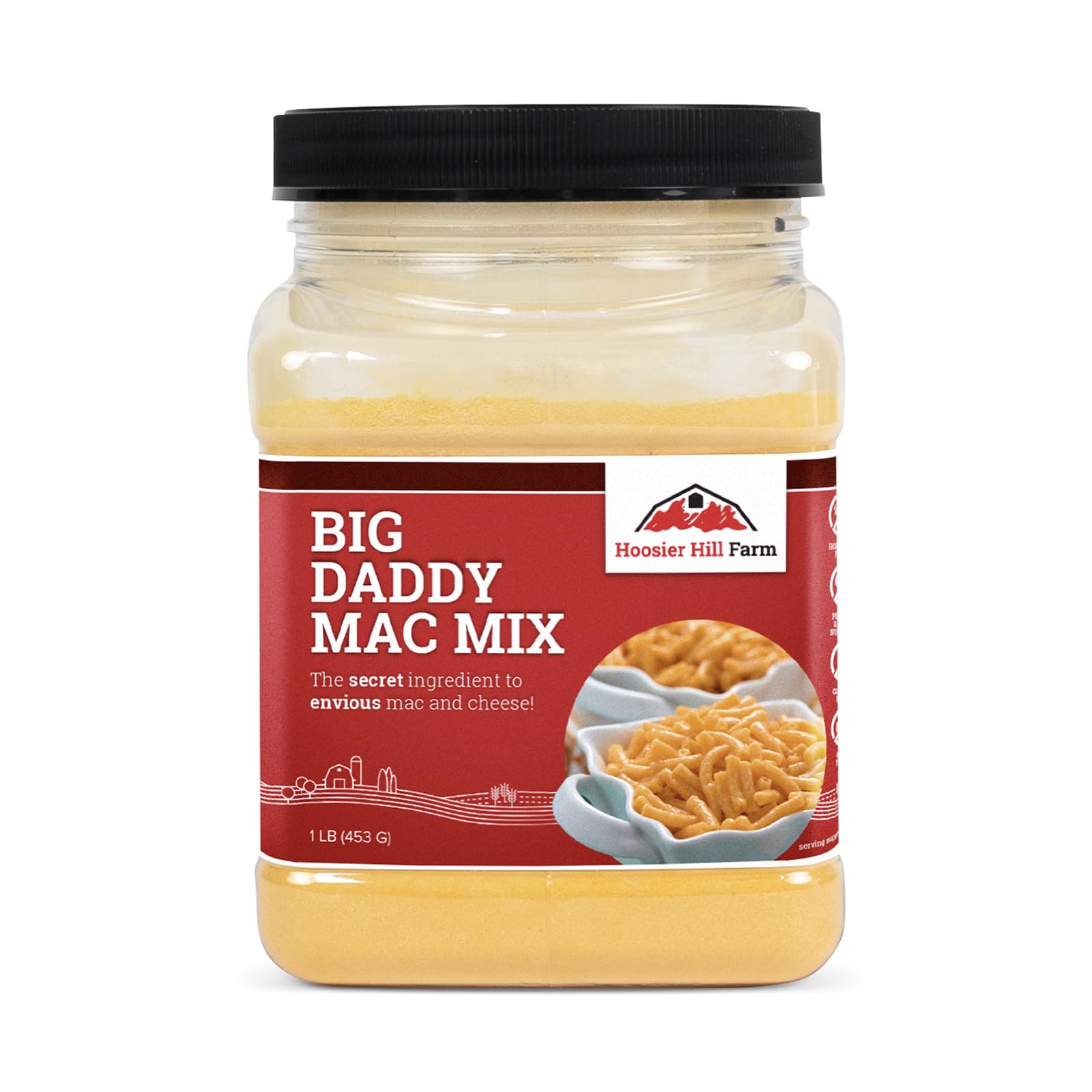 Hoosier Hill Farm Big Daddy Mac Mix packaging showing pantry-ready convenience.