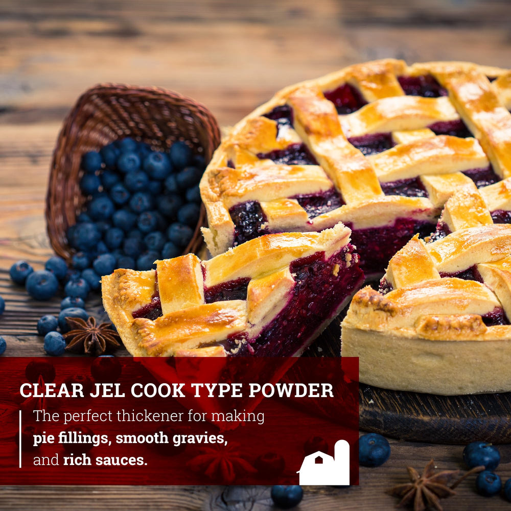 Hoosier Hill Farm Clear Jel Thickener stands up to freezing and thawing