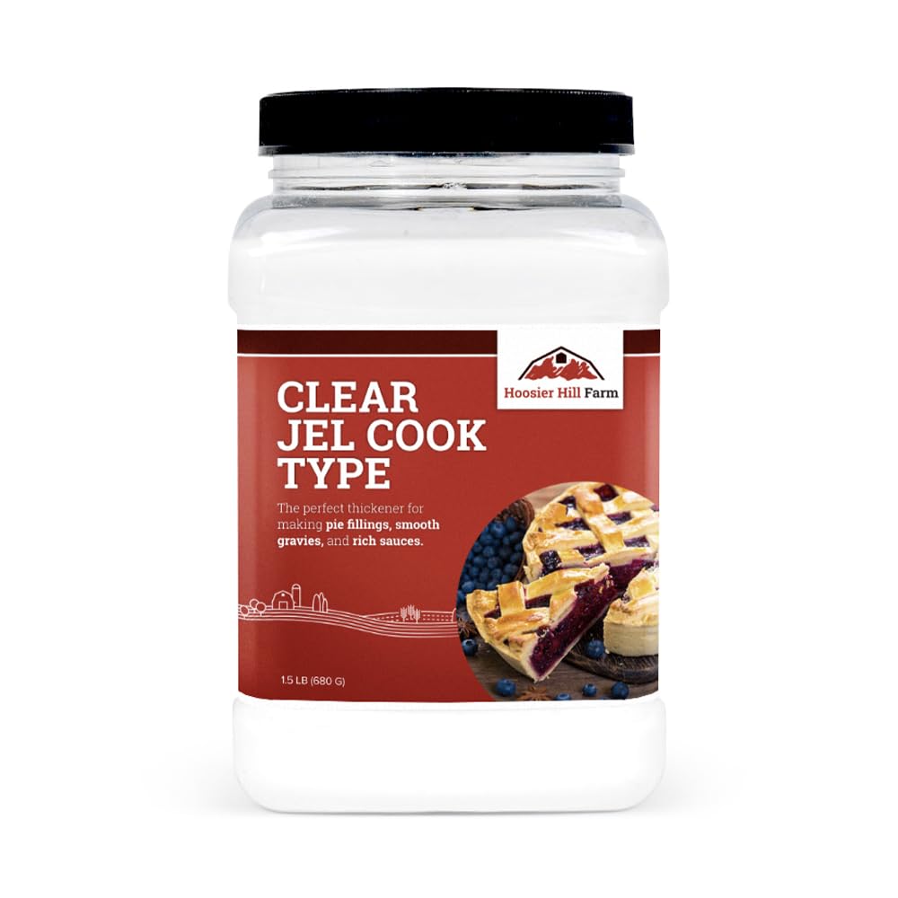 Hoosier Hill Farm Clear Jel Thickener packaging enables reliable thickening in recipes