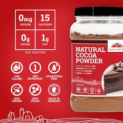 Hoosier Hill Farm natural cocoa powder adds depth to chocolate cake batter