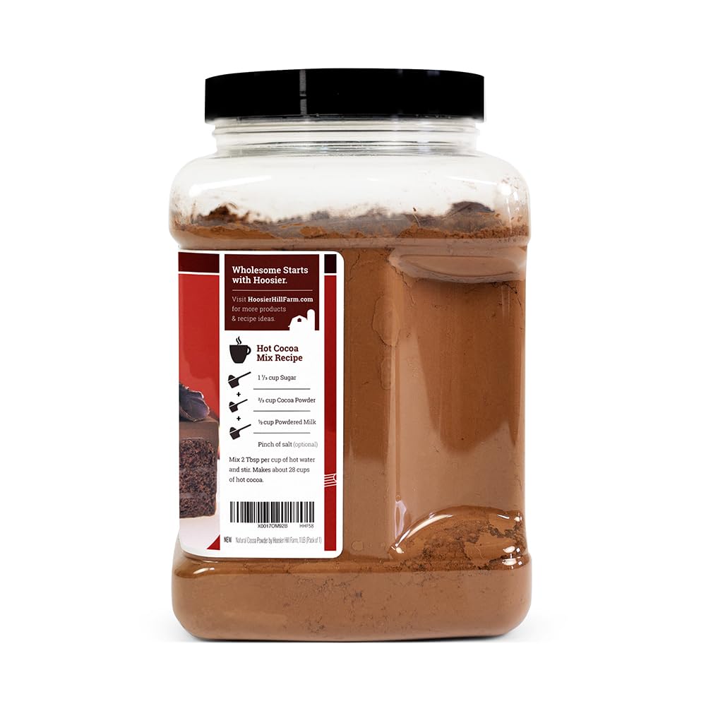 Hoosier Hill Farm cocoa powder measuring scoop ready for ingredients