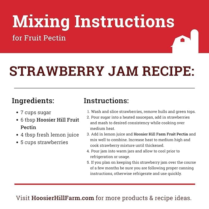 Hoosier Hill Farm Fruit Pectin produced in a shared facility handling common allergens.