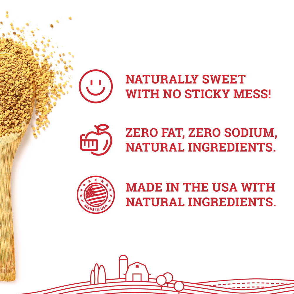 Hoosier Hill Farm granulated honey crystals enhancing vinaigrettes and marinades.