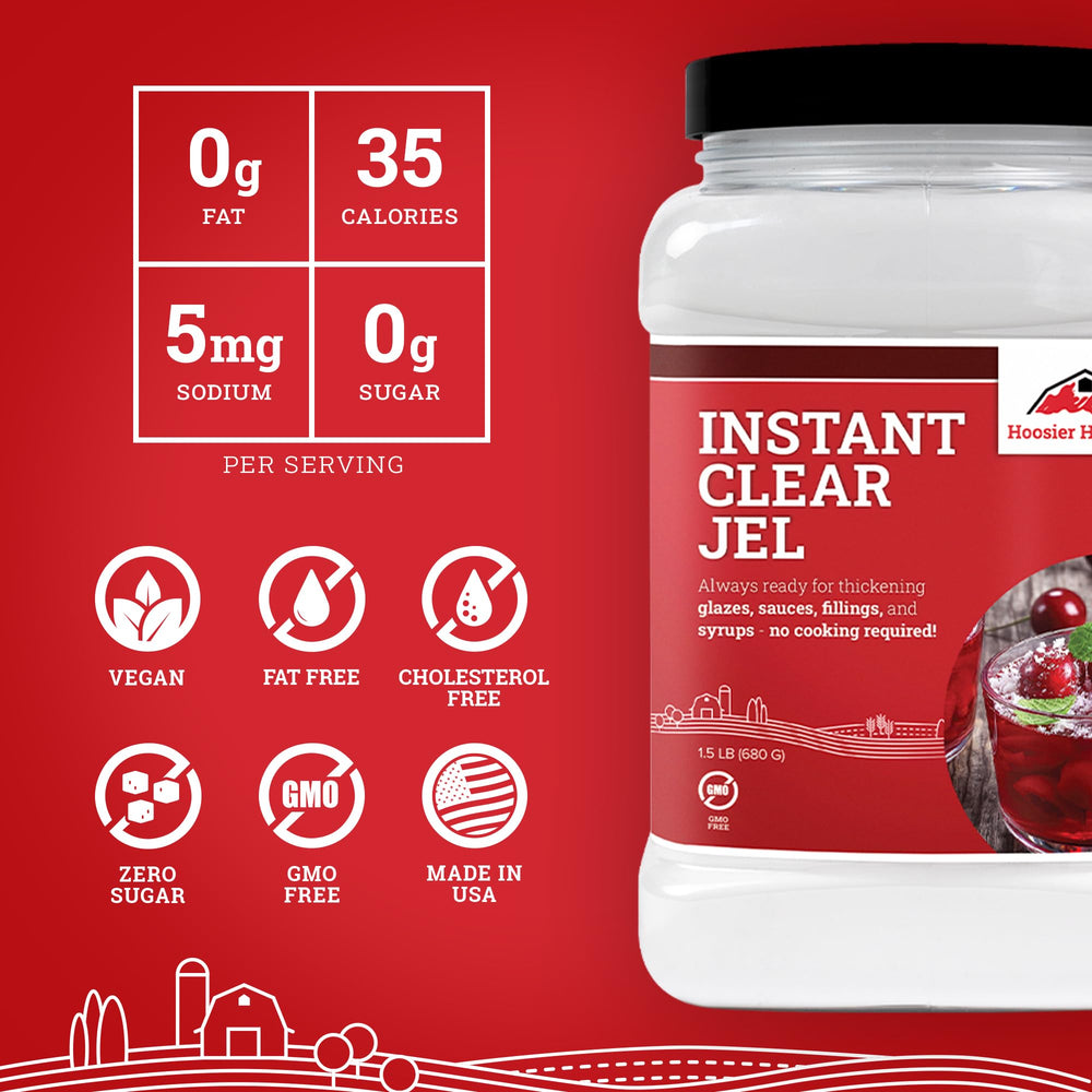 Dry ingredients pre-mixed with Instant Clear Jel ready to add to recipes