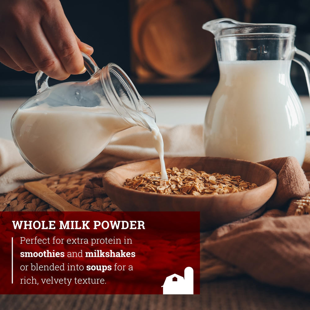 Milk powder used as baking ingredient in a batter