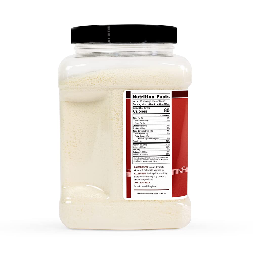 Hoosier Hill Farm powder dissolves easily in water for creamy milk beverages.