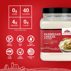 Shelf storage keeps Hoosier Hill Farm Parmesan powder fresh