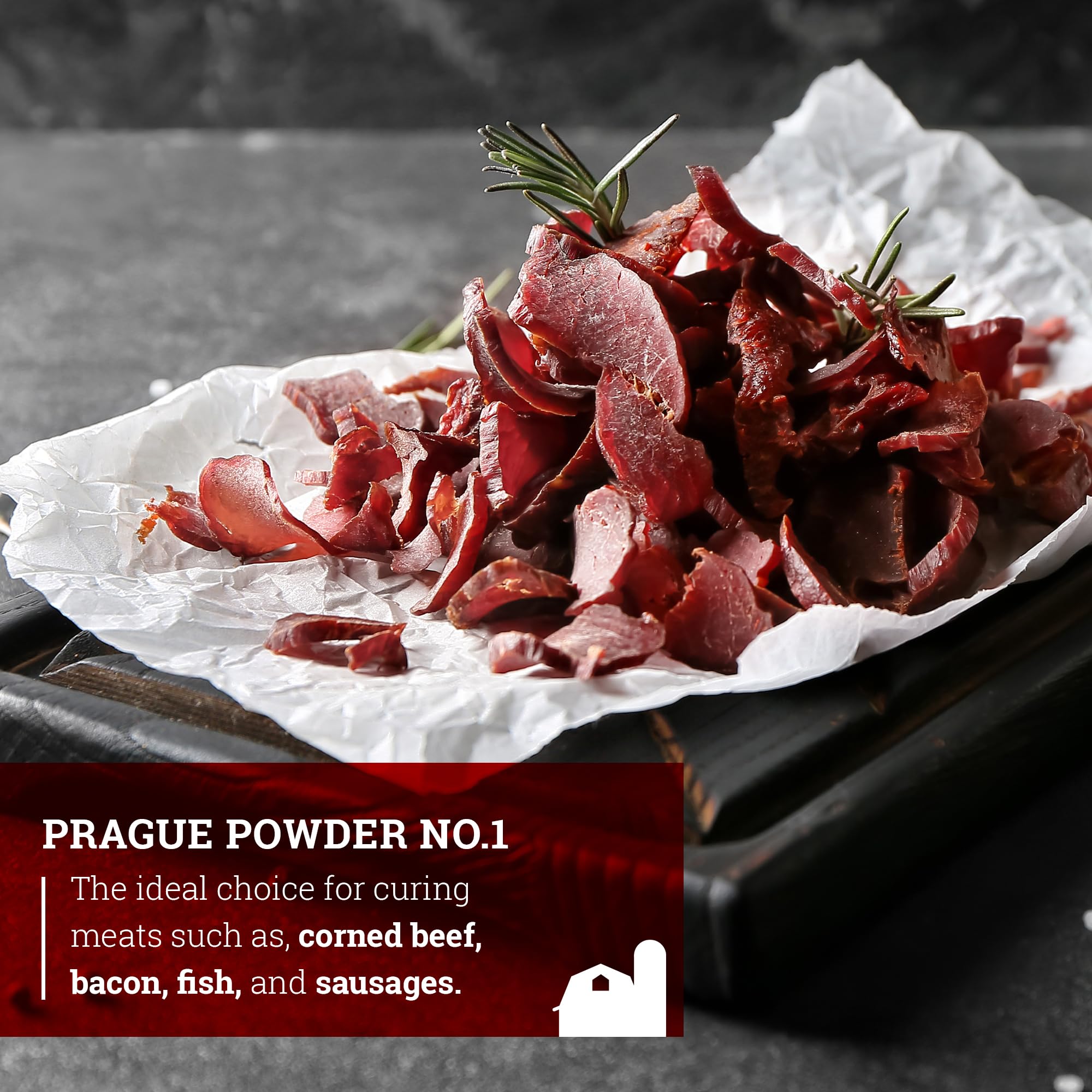 Hoosier Hill Farm Prague Powder No.1 container used for 100 lb meat batch