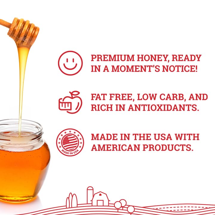 Hoosier Hill Farm Premium Honey Powder measuring for desserts and toppings