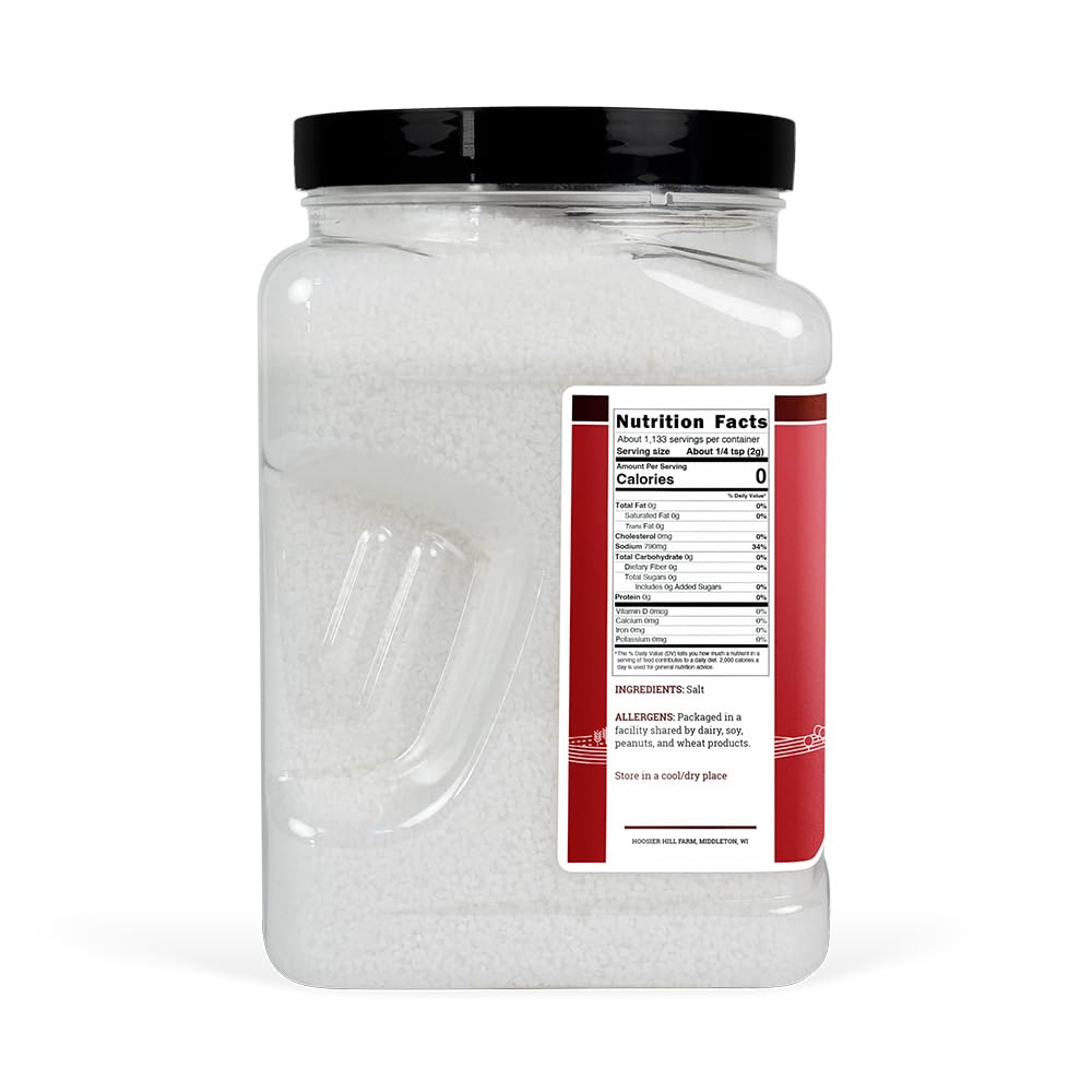 Hoosier Hill Farm salt pour shows simple sprinkling on pretzels
