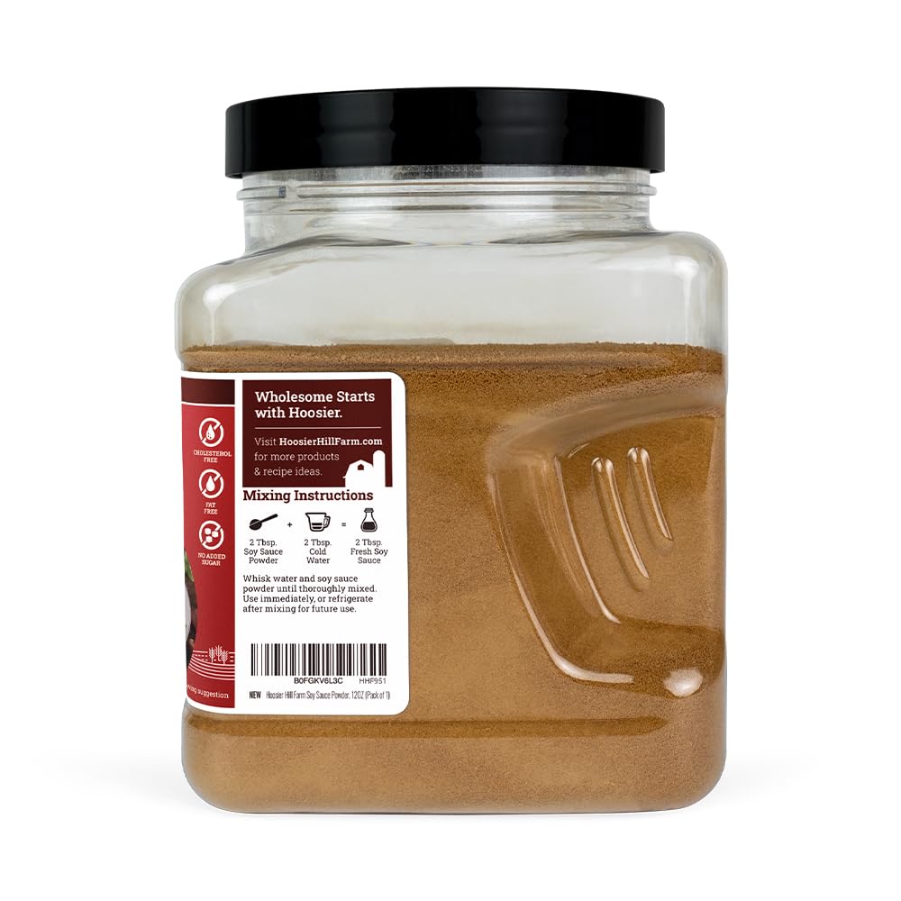Hoosier Hill Farm Soy Sauce Powder stored in a cool, dry place