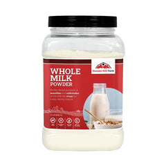 Hoosier Hill Farm Whole Milk Powder front view, versatile dairy staple for everyday meals.