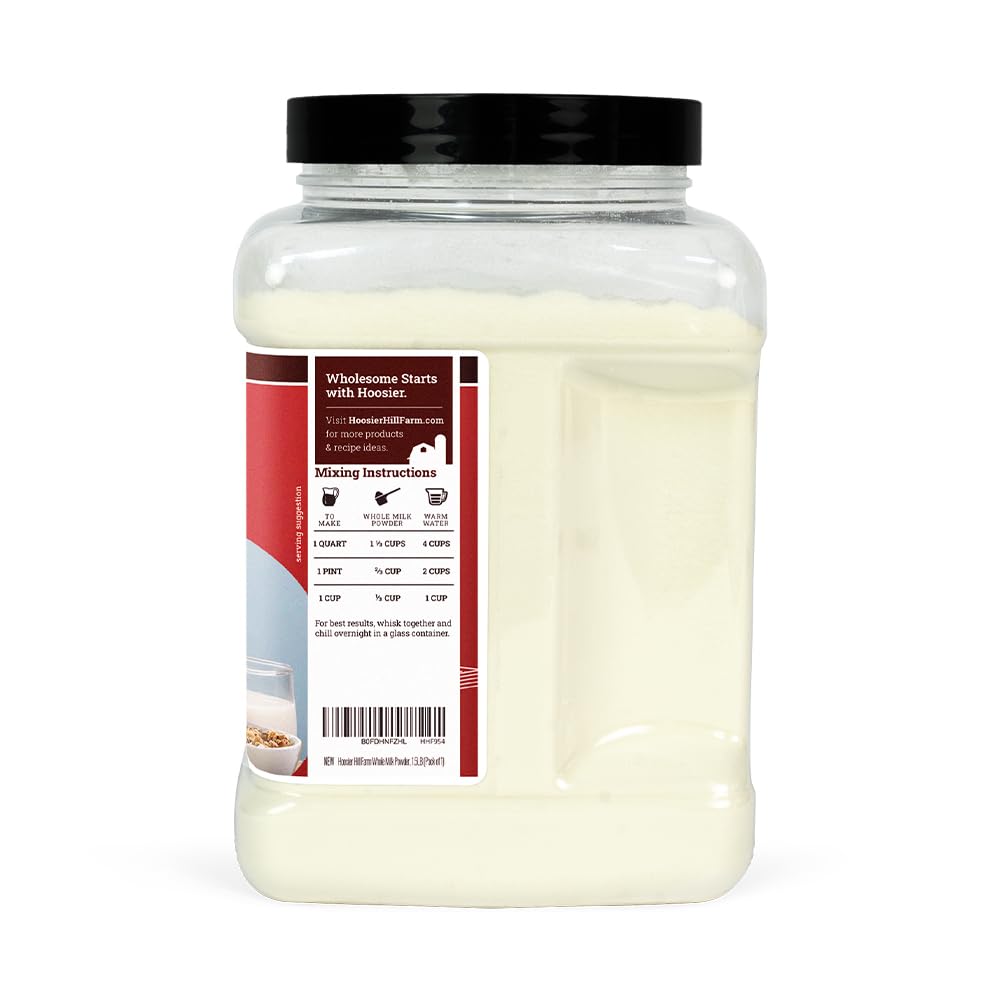 One pound yields about twelve cups of prepared milk with Hoosier Hill Farm powder.