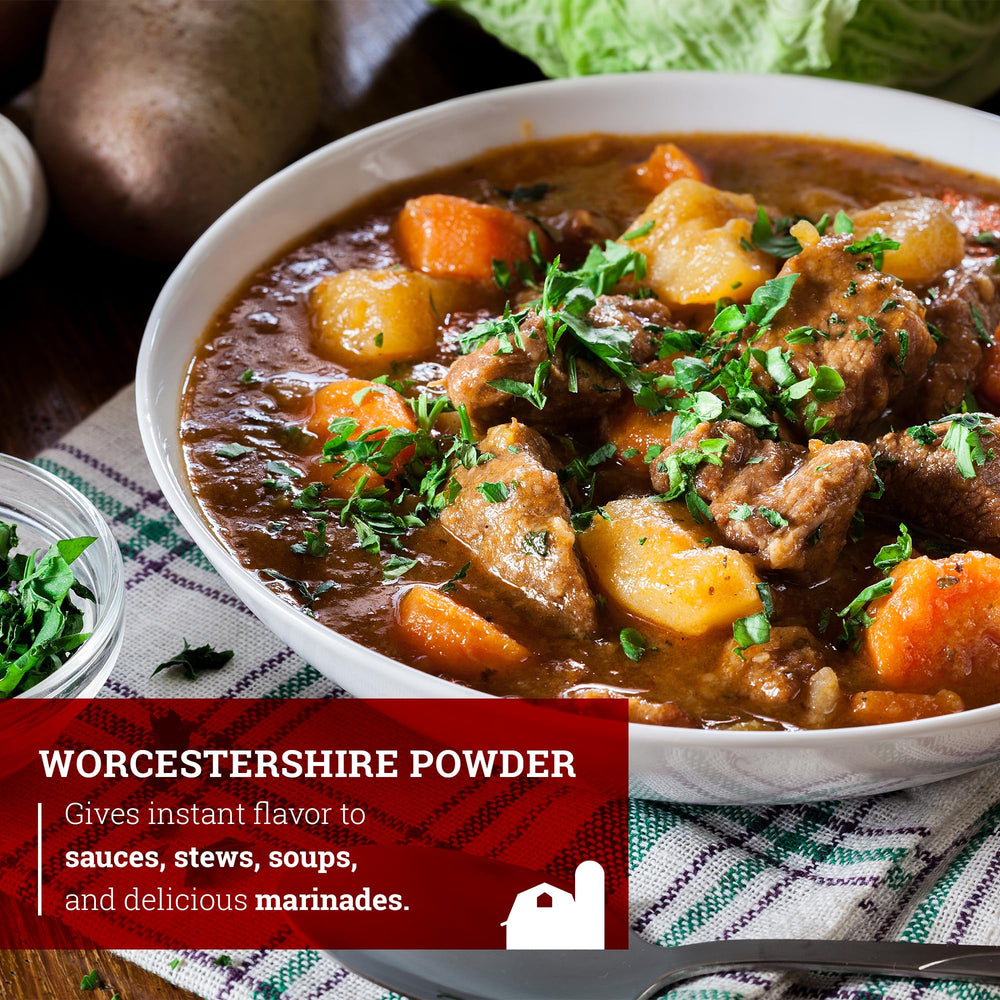 Hoosier Hill Farm Worcestershire Powder creates quick sauce.