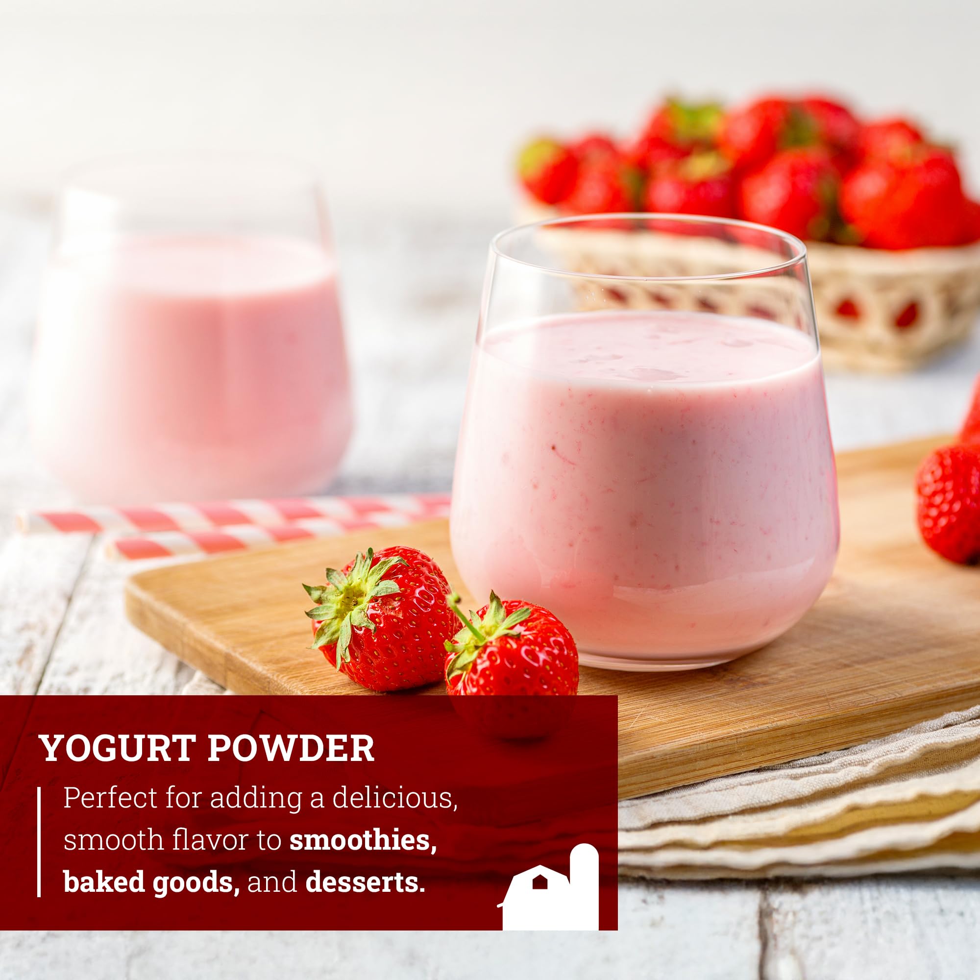 Whisking Hoosier Hill Farm yogurt powder into smooth yogurt texture.