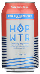 HOP WTR Ruby Red Grapefruit can front, bold hops flavor, zero calories