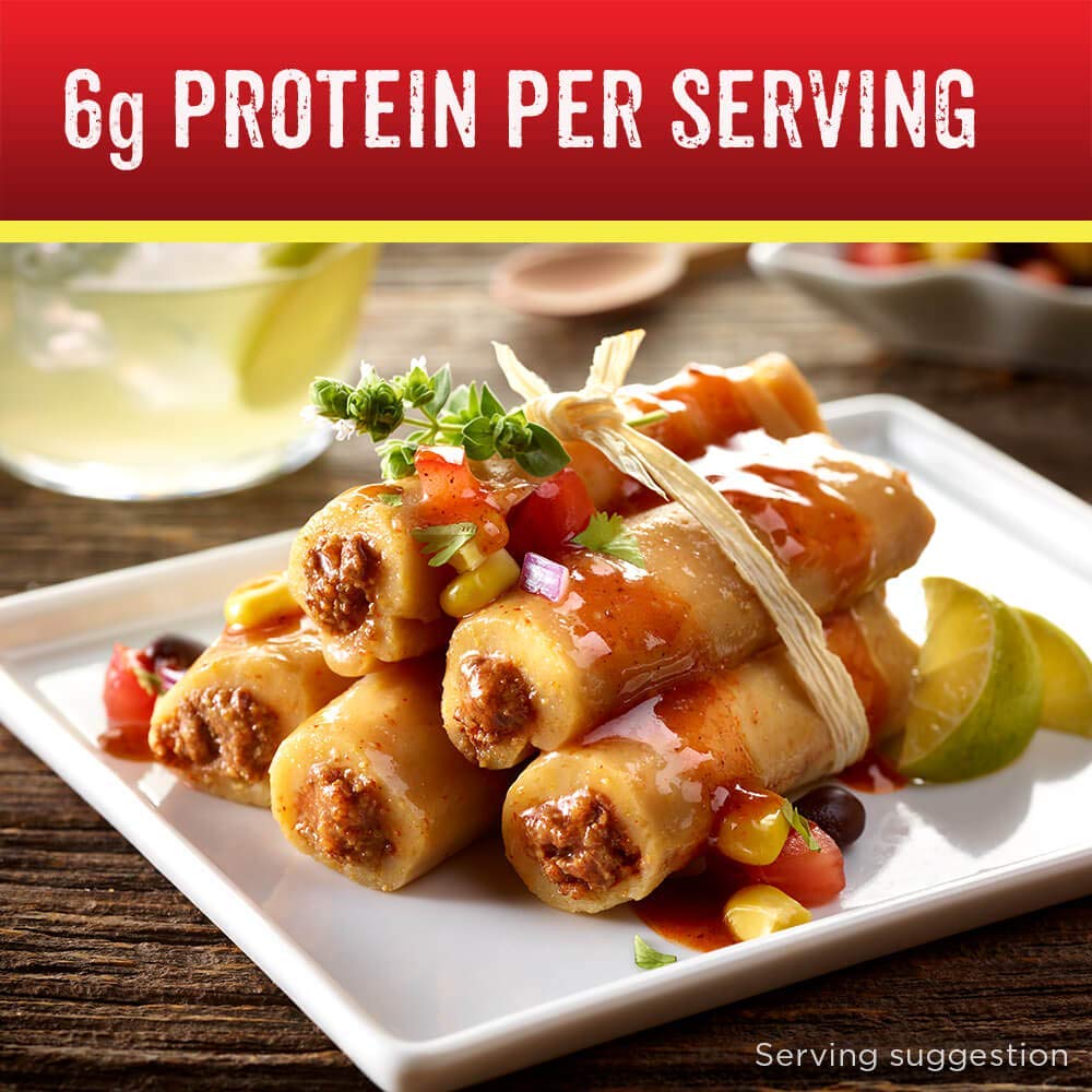 Hormel Beef Tamales serving plate, comforting, savory portions for family meals.