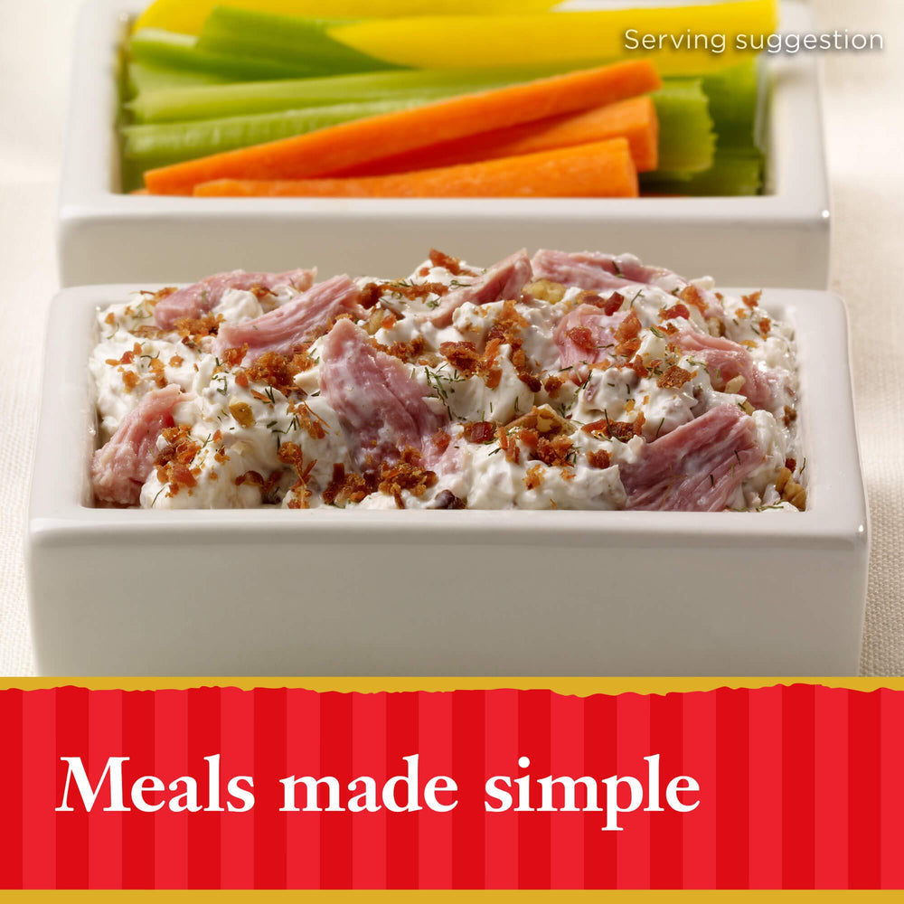 HORMEL Canned Ham snack time offers a protein-rich bite.