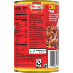 HORMEL Chili Chunky Beef Chili with Beans can-top view highlighting easy opening