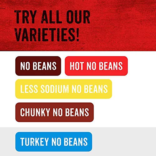 Hormel Chili Hot No Beans spooning image invites quick serving and easy meal prep