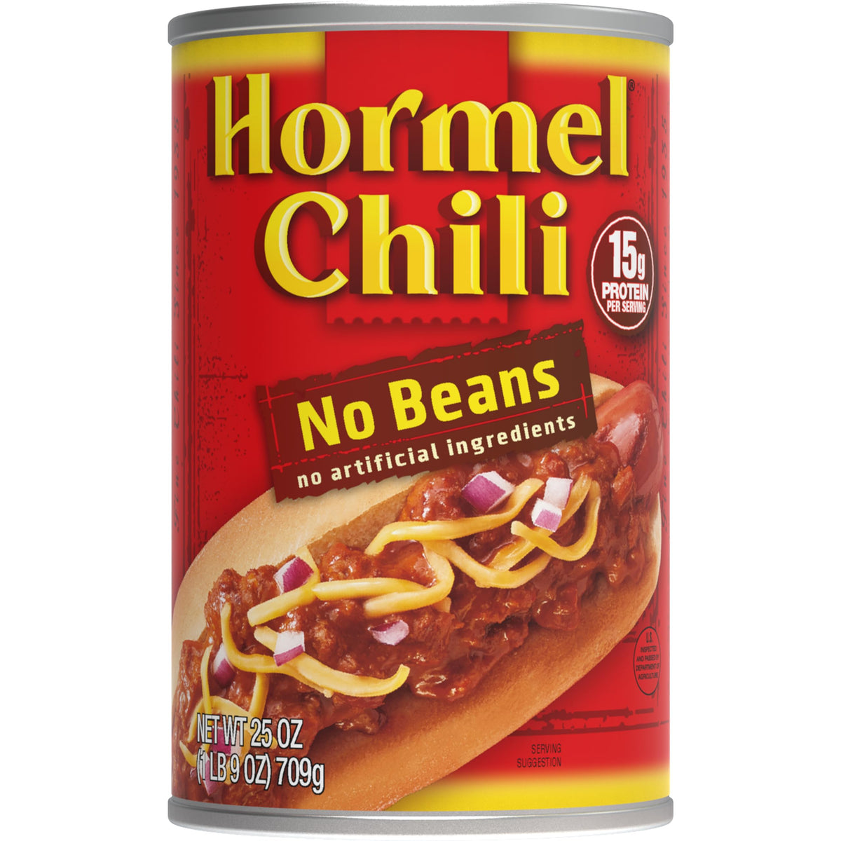 Hormel Chili No Beans pull-tab can for quick weeknight meals