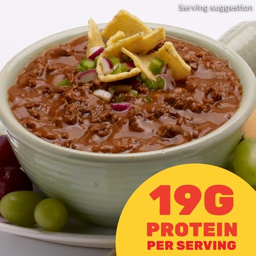 Close-up of Hormel Chili Vegetarian with Beans ingredients