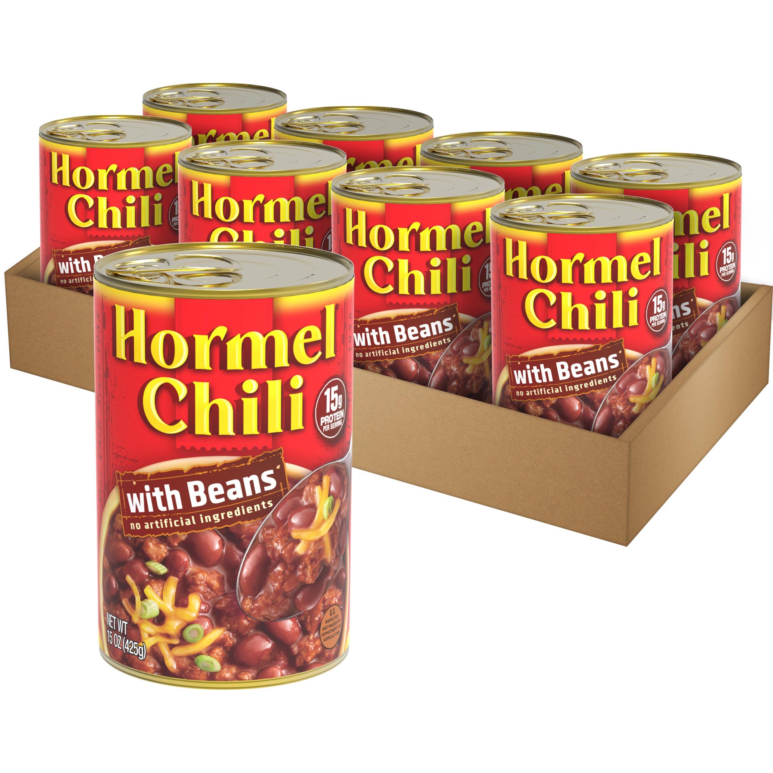 Hormel Chili with Beans 15oz can for quick meals