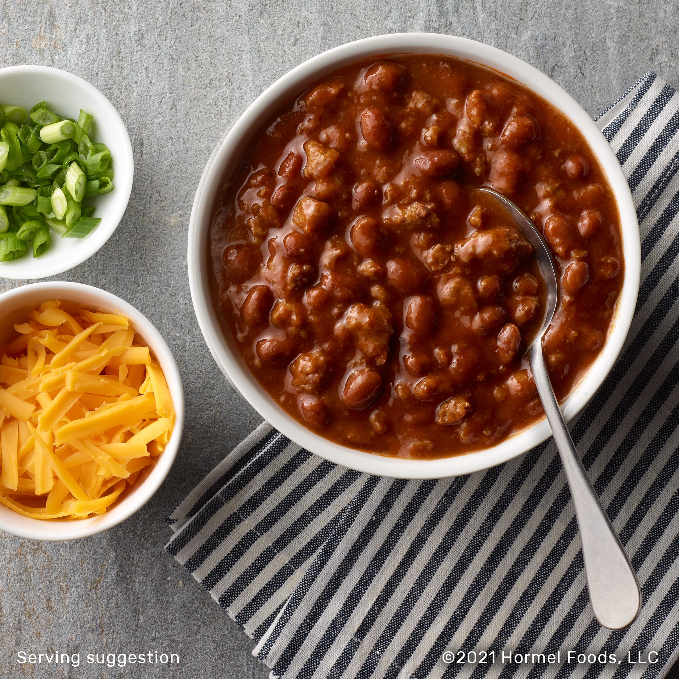 Hormel Chili with Beans pop-top can for fast opening