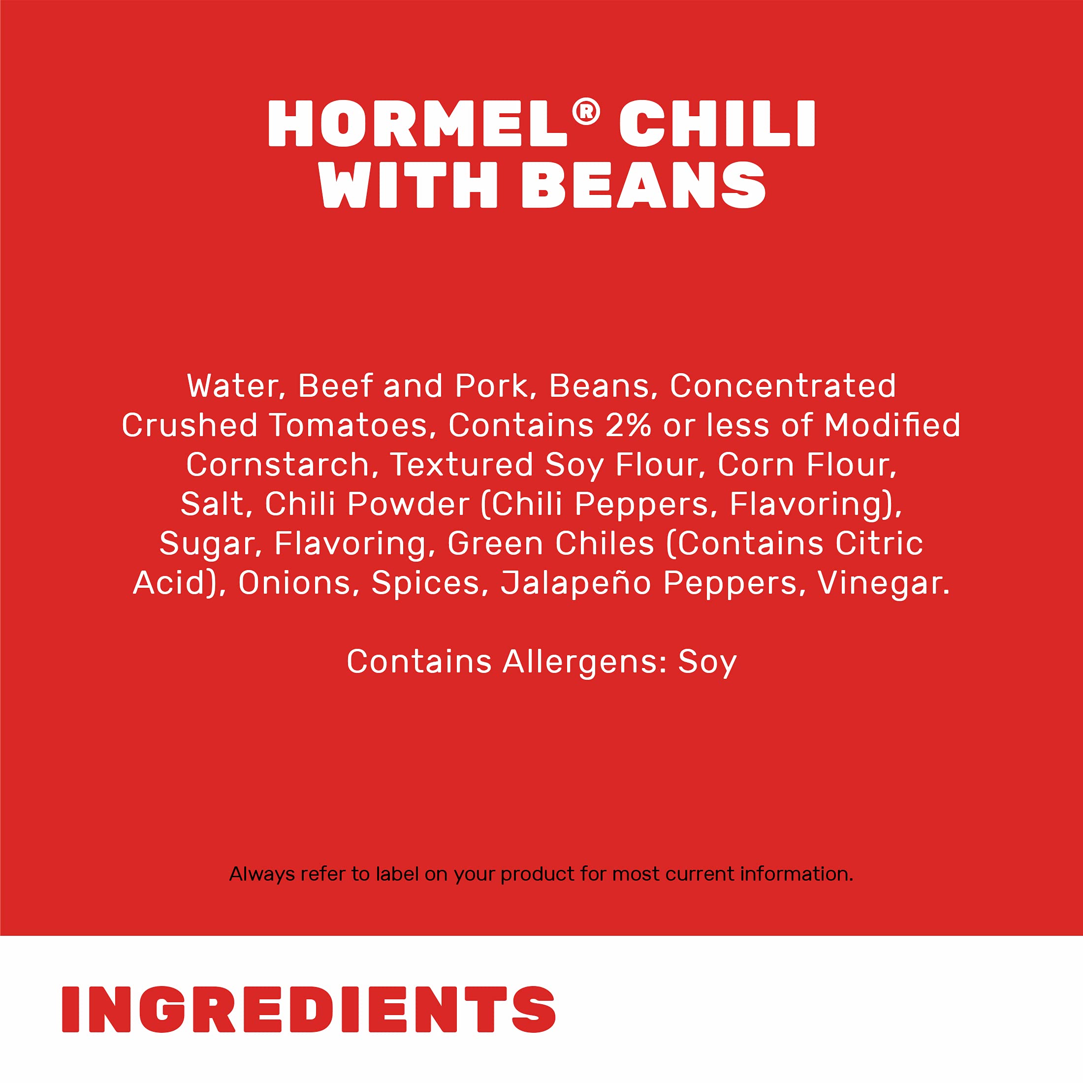 Served bowl of Hormel Chili with Beans showcasing texture