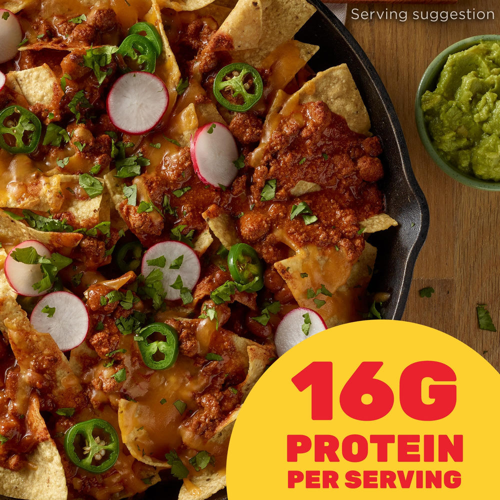 HORMEL Chili with Beans tender-meat-chunk suggests hearty flavor in every scoop.