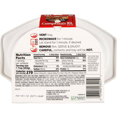 HORMEL COMPLEATS chili with beans tray steaming after heating