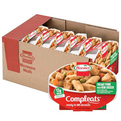 Hormel Compleats Italian Chicken & Penne creamy herb sauce close-up