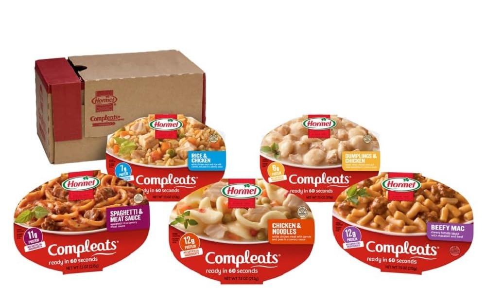 Hormel Compleats Spaghetti and Meat Sauce tray ready in 60 seconds for a quick lunch.
