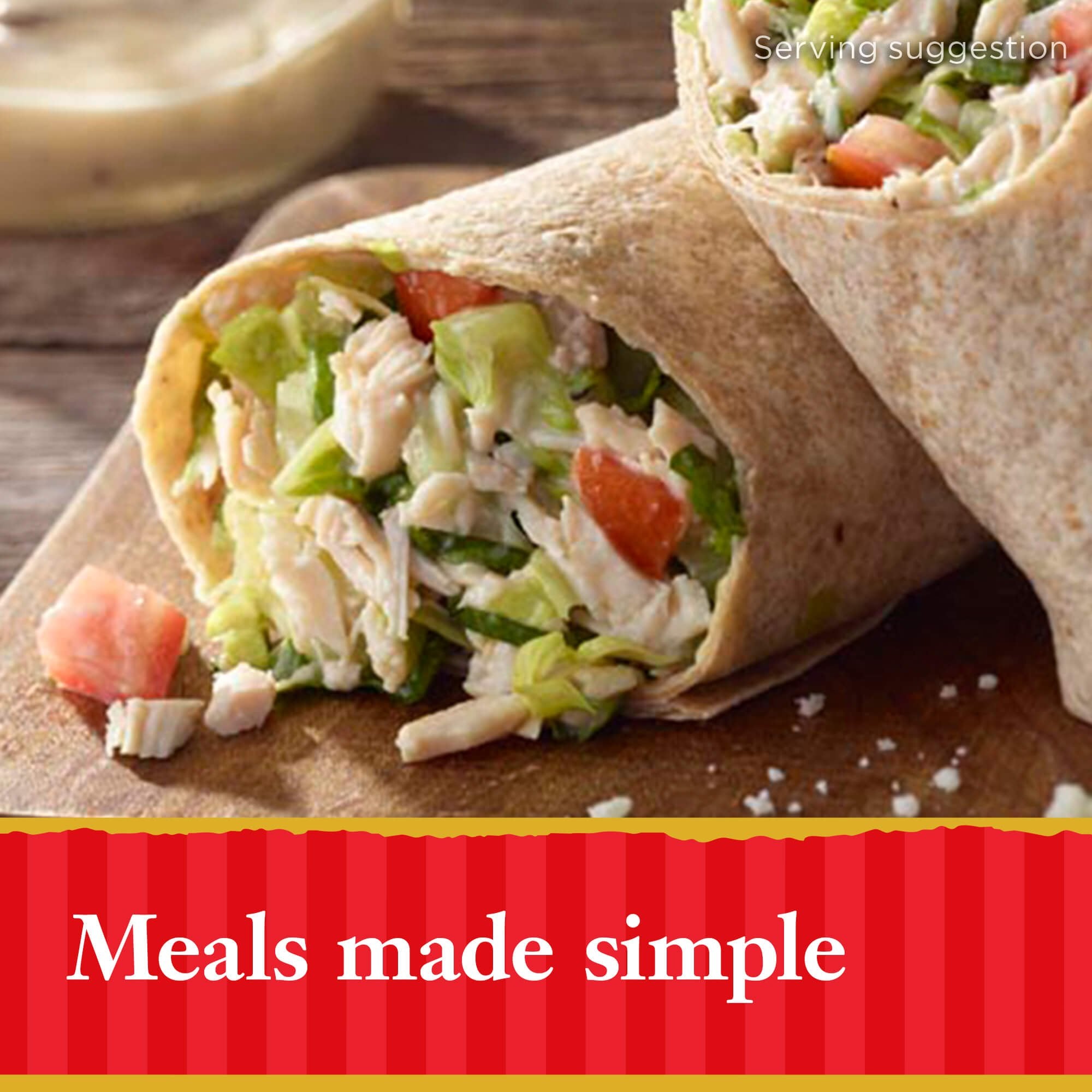 Chopped chicken for quick salad sliders with fresh veggies