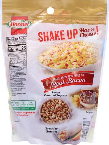 Hormel Premium Real Crumbled Bacon sprinkled over scrambled eggs.