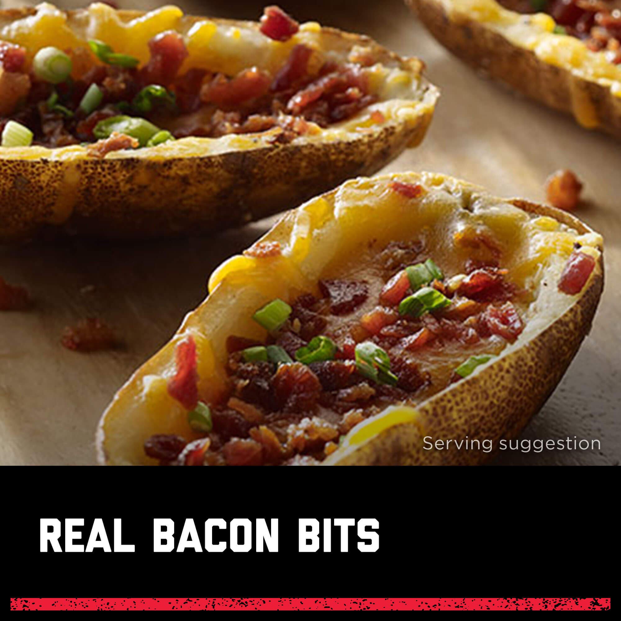 Hormel Real Bacon Bits pouch displays gluten-free ingredients for inclusive dining
