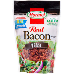 Hormel Real Bacon Bits pouch on store shelf, ready to upgrade soups and salads