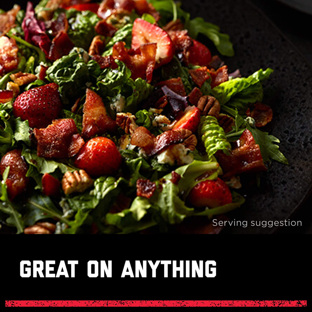Hormel Real Bacon Bits on a salad, adding texture and savory notes