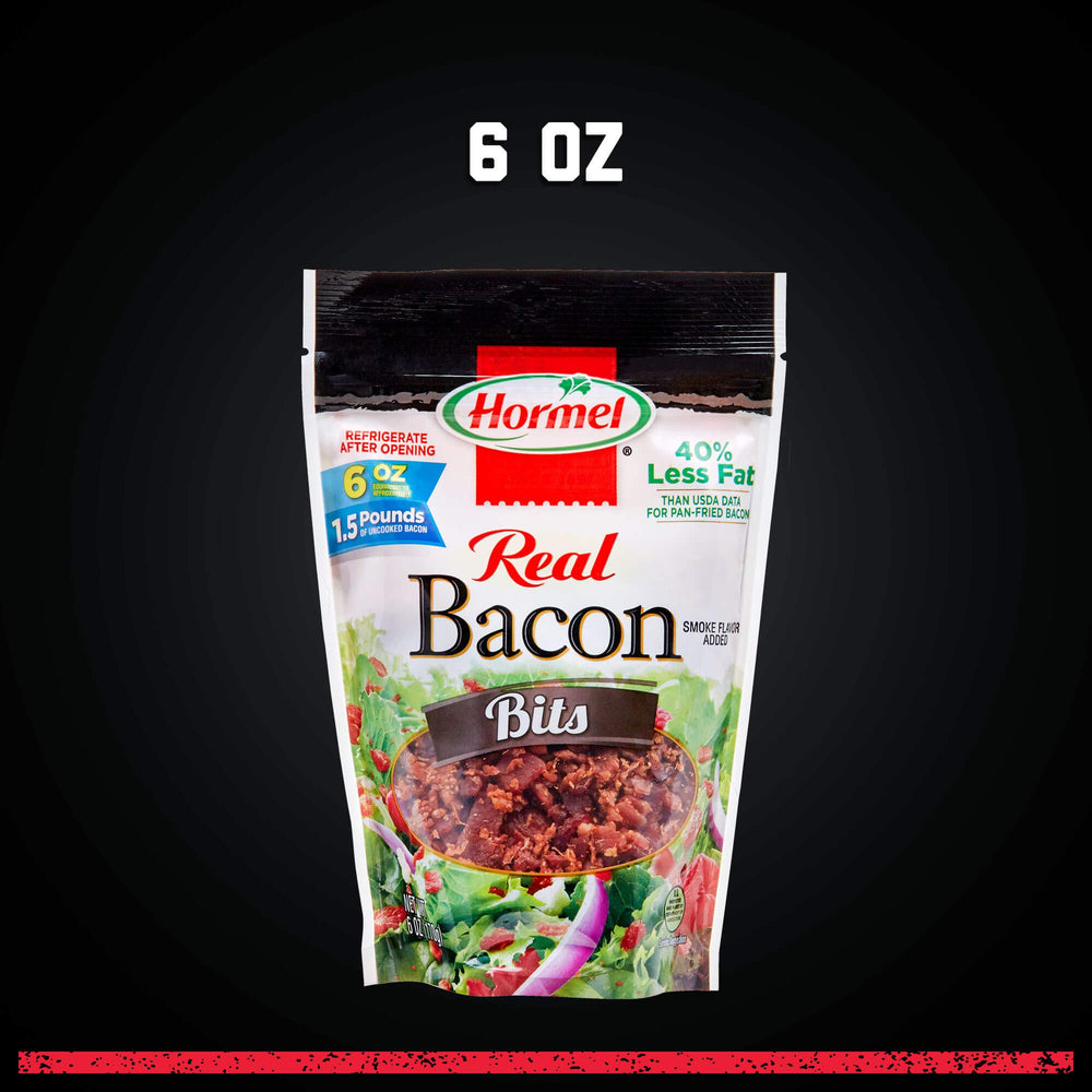 Hormel Real Bacon Bits topping a hot soup for extra depth