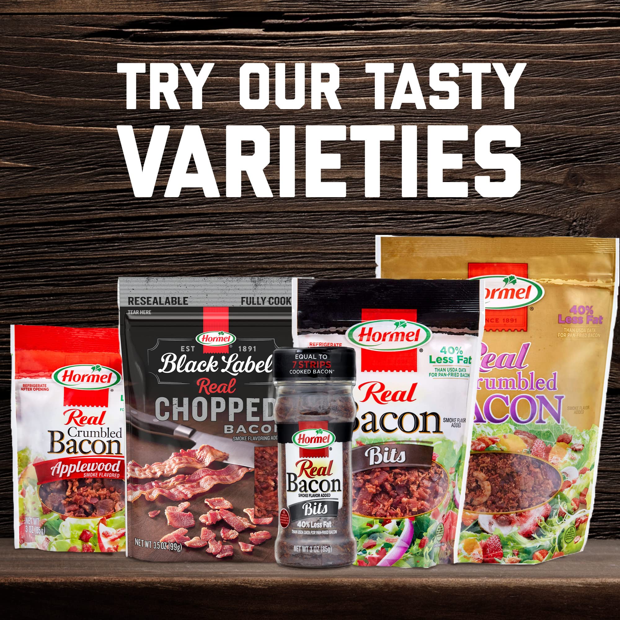 Hormel Real Crumbled Bacon on pasta for quick, flavorful meal boost