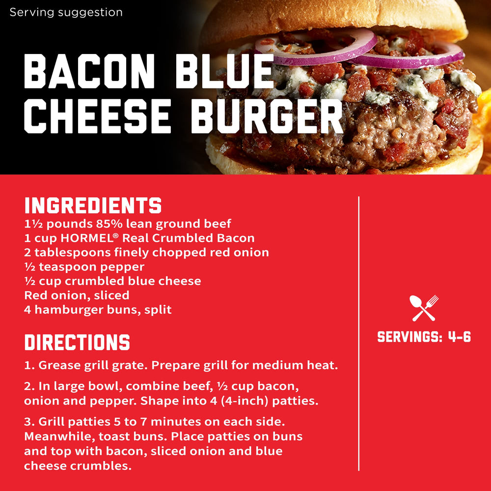 Re-sealable pouch shows convenient storage for Hormel bacon crumbles