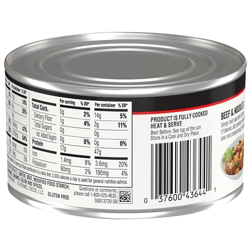 Hormel roast beef slices in gravy close-up, savory texture.