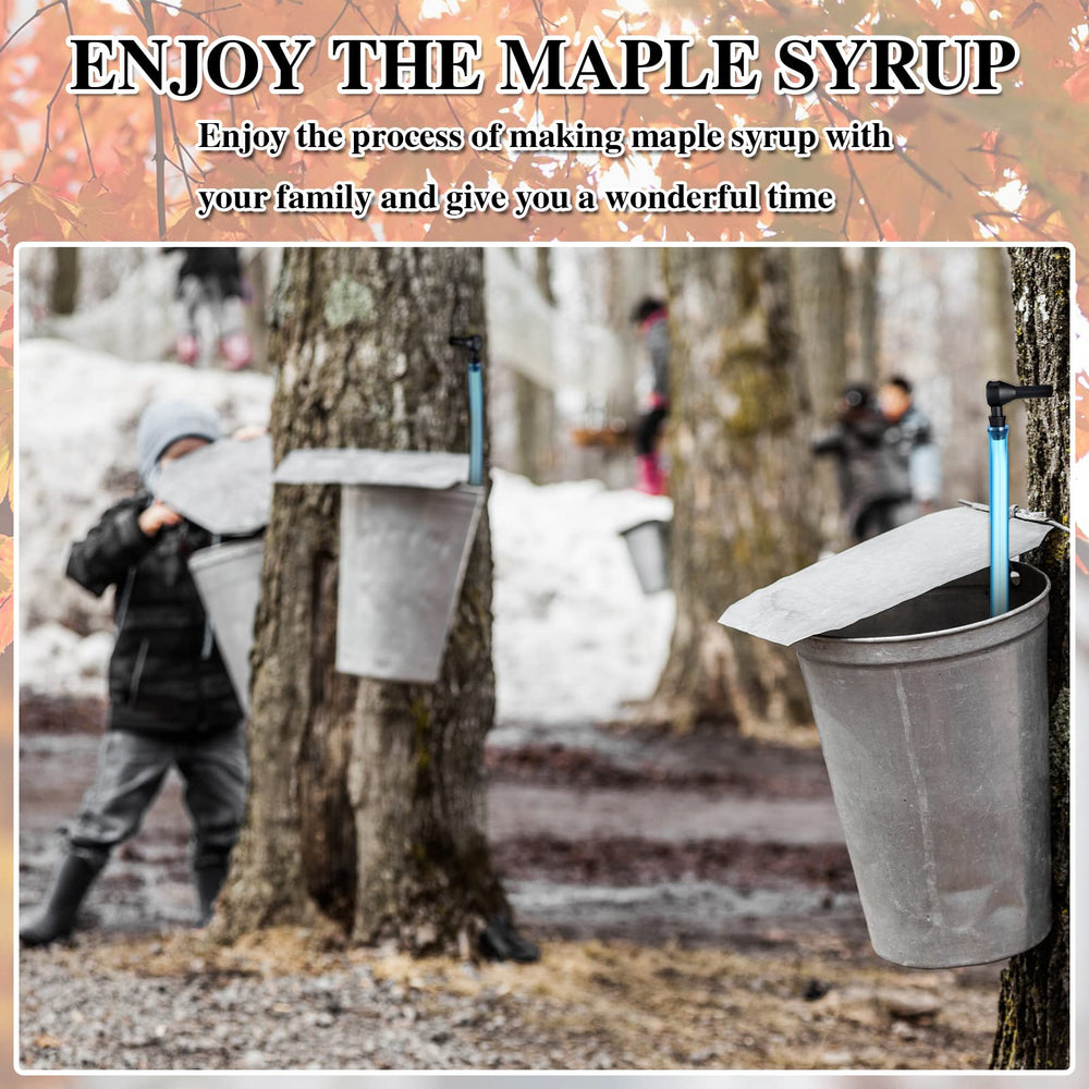 Hortsun collected maple sap in container ready for processing.